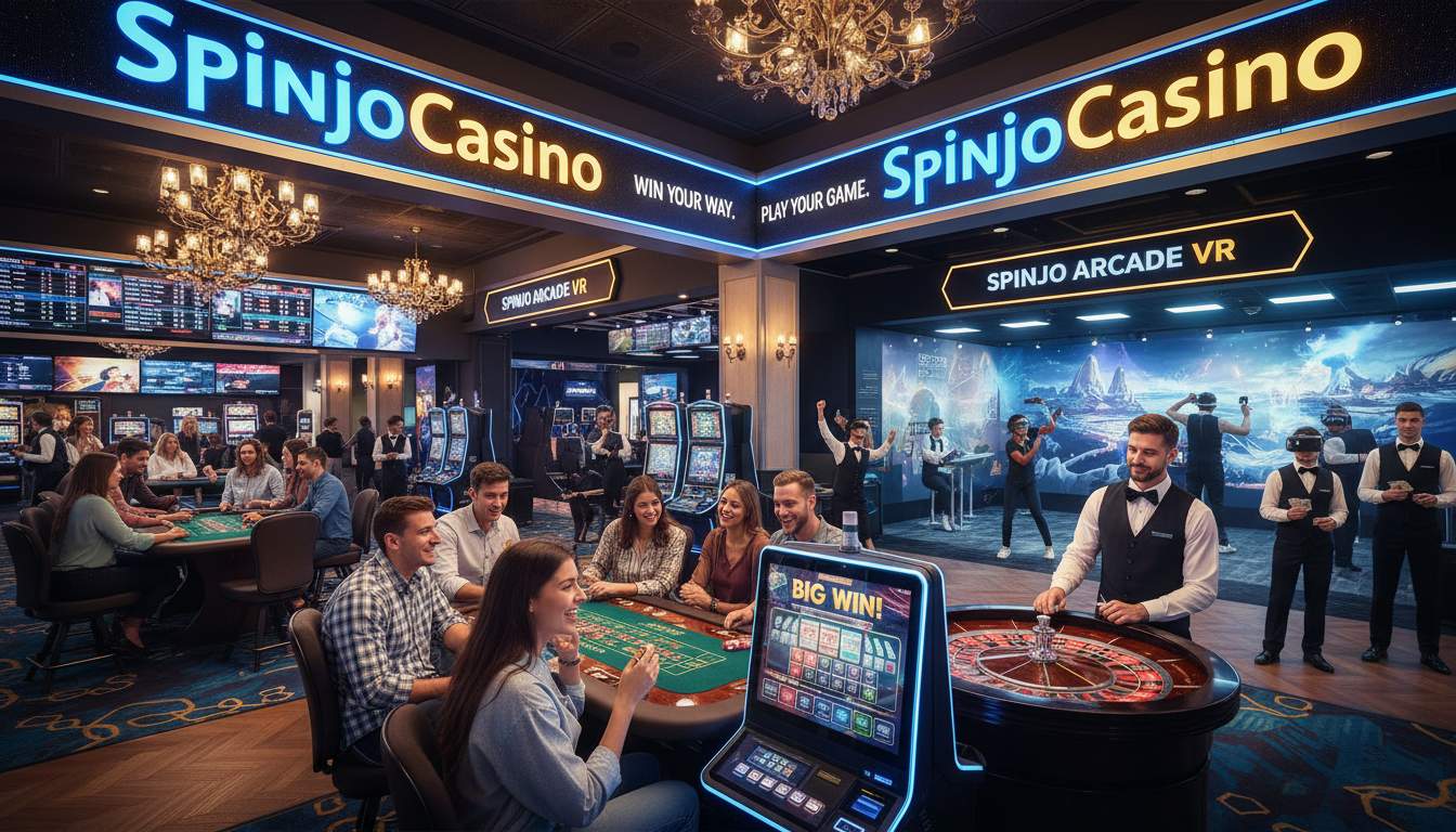Various game categories at Spinjocasino